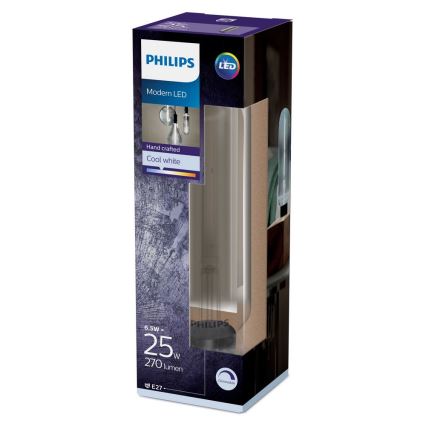 Dimbar LED-lampa SMOKY VINTAGE Philips T65 E27/6,5W/230V 4000K