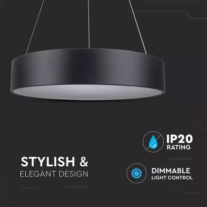 Dimbar LED-lampakrona med snöre 1xLED/20W/230V