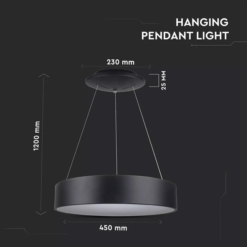Dimbar LED-lampakrona med snöre 1xLED/20W/230V