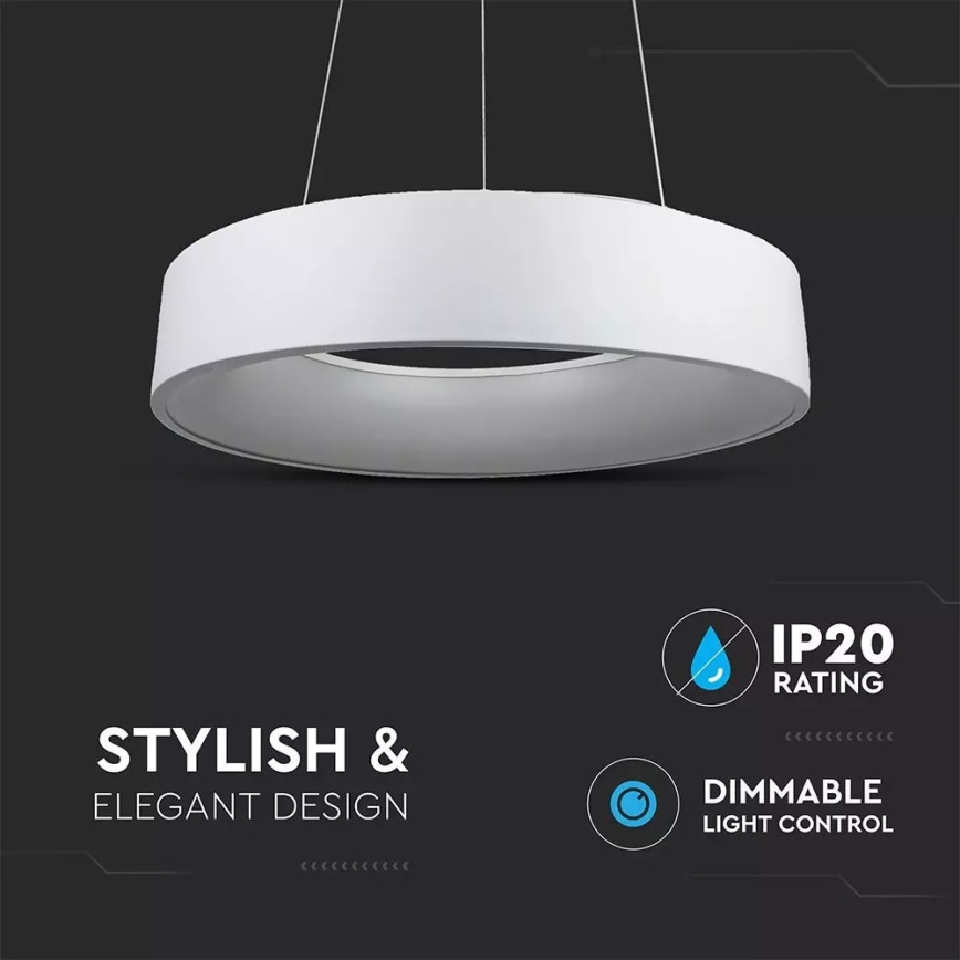 Dimbar LED-lampakrona med snöre 1xLED/30W/230V