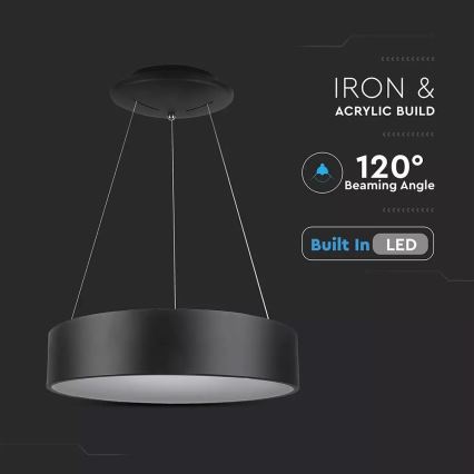 Dimbar LED-lampakrona med snöre 1xLED/30W/230V