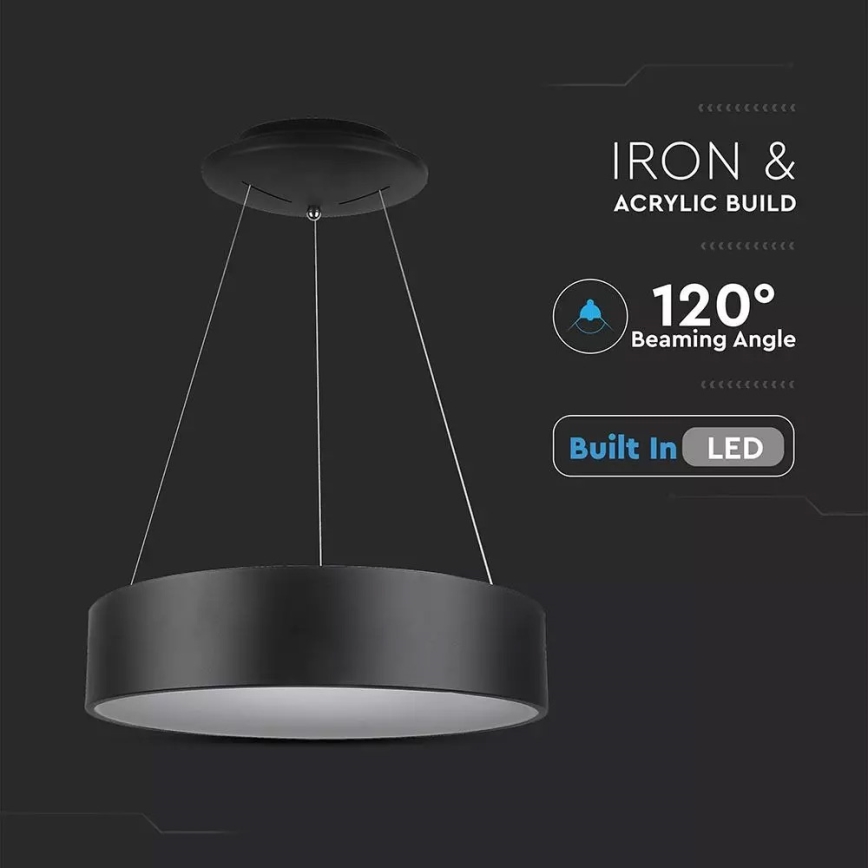 Dimbar LED-lampakrona med snöre 1xLED/30W/230V