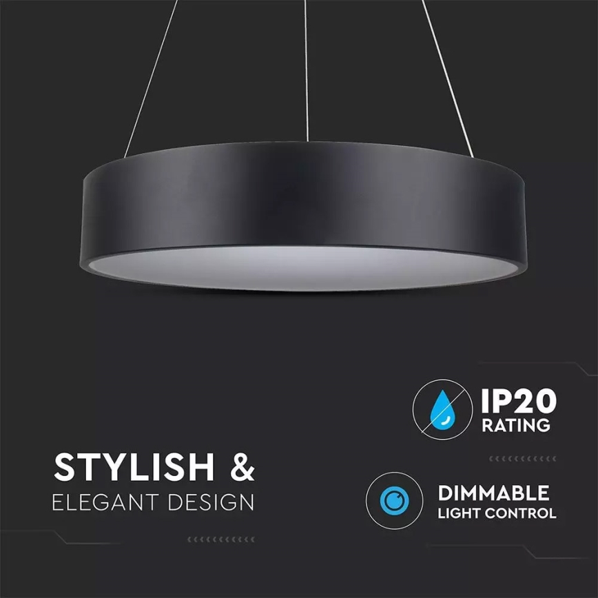 Dimbar LED-lampakrona med snöre 1xLED/30W/230V