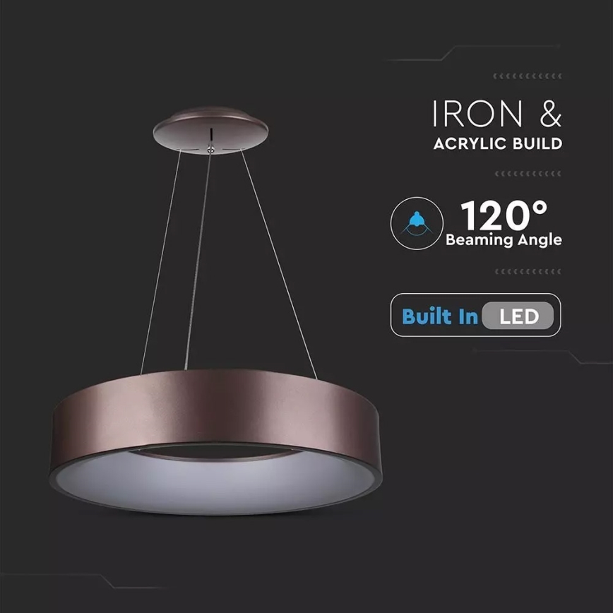Dimbar LED-lampakrona med snöre 1xLED/30W/230V