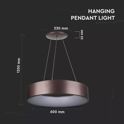 Dimbar LED-lampakrona med snöre 1xLED/30W/230V
