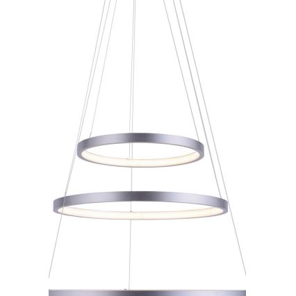 Dimbar LED-lampakrona med snöre CIRCLE 1xLED/15W/230V + LED/20W + LED/25W