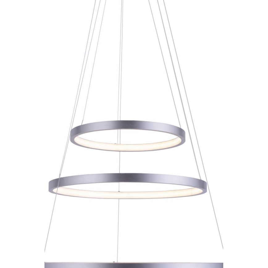 Dimbar LED-lampakrona med snöre CIRCLE 1xLED/15W/230V + LED/20W + LED/25W