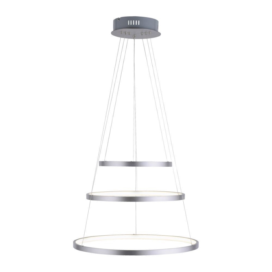 Dimbar LED-lampakrona med snöre CIRCLE 1xLED/15W/230V + LED/20W + LED/25W