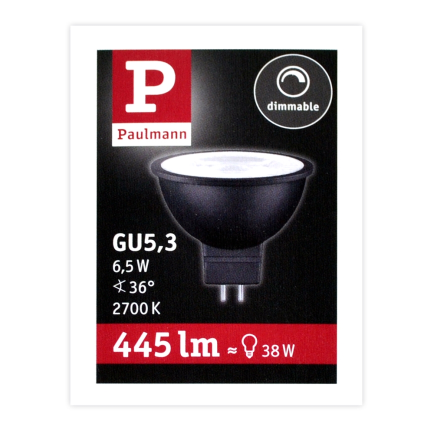 Dimbar LED-lampen Strålkastare  GU5,3/6,5W/12V 2700K - Paulmann 28757