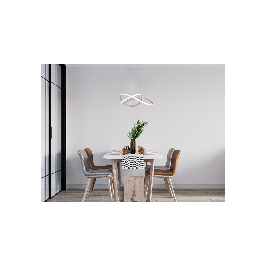 Dimmbar LED-pendellampa på vajer LED/85W/230V 3000-6500K Ø 60 cm + fjärrkontroll