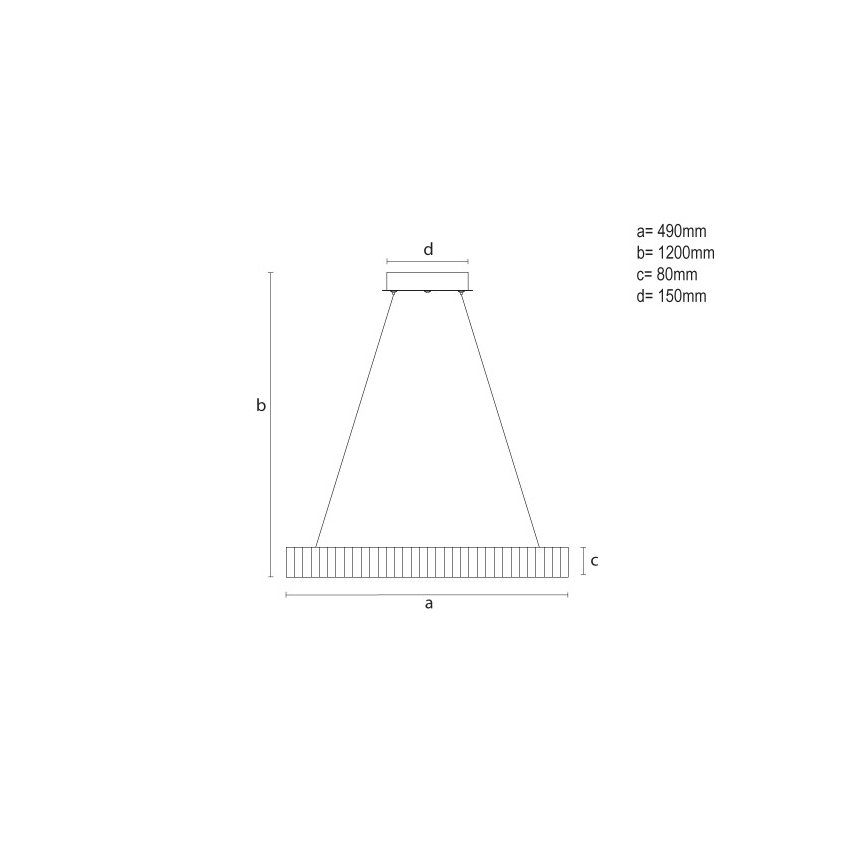 Dimbar LED-pendellampa med kabel LED/75W/230V 3000-6500K Ø 49 cm + fjärrkontroll