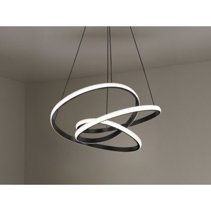 LED-hänglampa på vajer, dimbar, LED/90W/230V 3000-6500K Ø 47 cm + fjärrkontroll