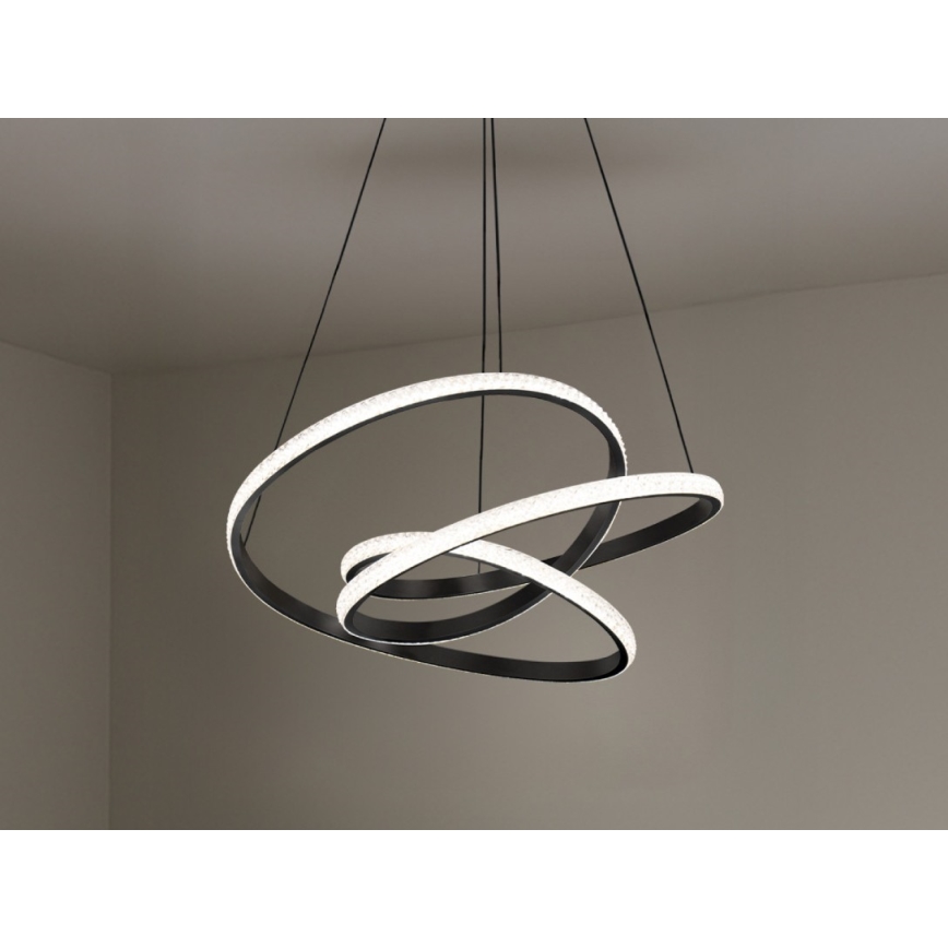 LED-hänglampa på vajer, dimbar, LED/90W/230V 3000-6500K Ø 47 cm + fjärrkontroll