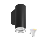 Dimbar LED RGBW Vägglampa för badrum TURYN 1xGU10/6,5W/230V 2700-6500K Wi-Fi IP44 svart