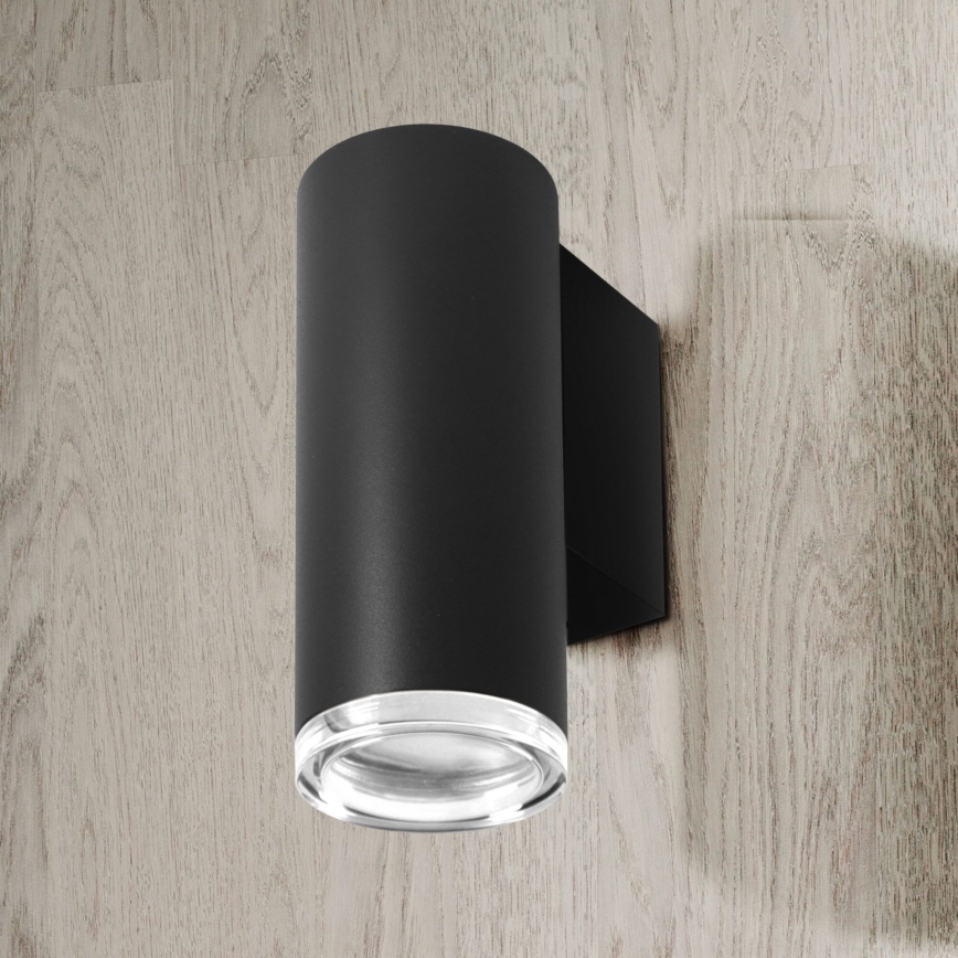 Dimbar LED RGBW Vägglampa för badrum TURYN 1xGU10/6,5W/230V 2700-6500K Wi-Fi IP44 svart