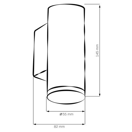 Dimbar LED RGBW Vägglampa för badrum TURYN 1xGU10/6,5W/230V 2700-6500K Wi-Fi IP44 svart