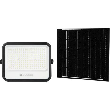 Dimbar LED-solcellsreflektor LED/400W/3,2V 2000-8000K IP65 20000 mAh svart + fjärrkontroll