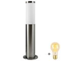 Dimbar LED-utomhuslampa LIVIA 1xE27/6W/2300V 2700-6500K Wi-Fi 45 cm IP44 silverfärgad