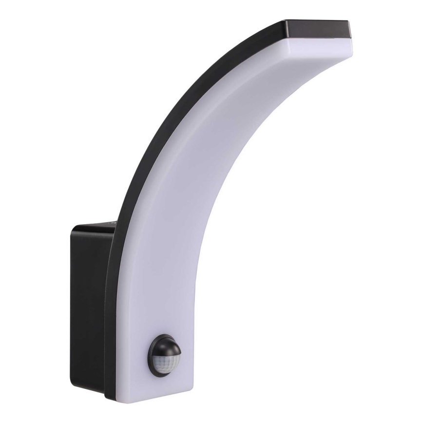 Dimbar LED-utomhusväggarmatur med rörelse- och skymningssensor LED/12/15/20W/230V IP65 svart