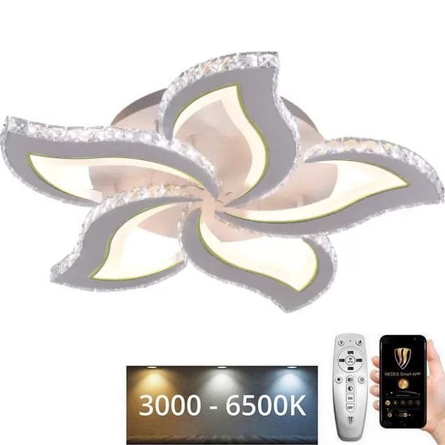 Dimbar LED ytmonterad ljuskrona LED/100W/230V 3000-6500K + fjärrkontroll