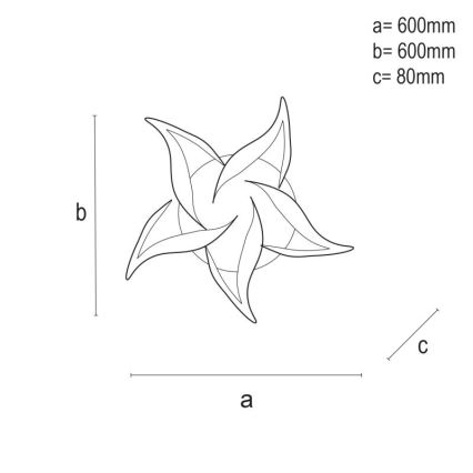 Dimbar LED ytmonterad ljuskrona LED/100W/230V 3000-6500K + fjärrkontroll
