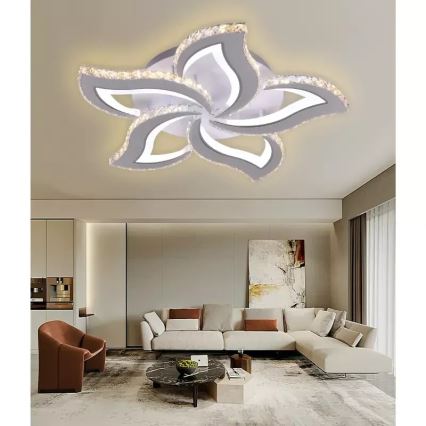 Dimbar LED ytmonterad ljuskrona LED/100W/230V 3000-6500K + fjärrkontroll