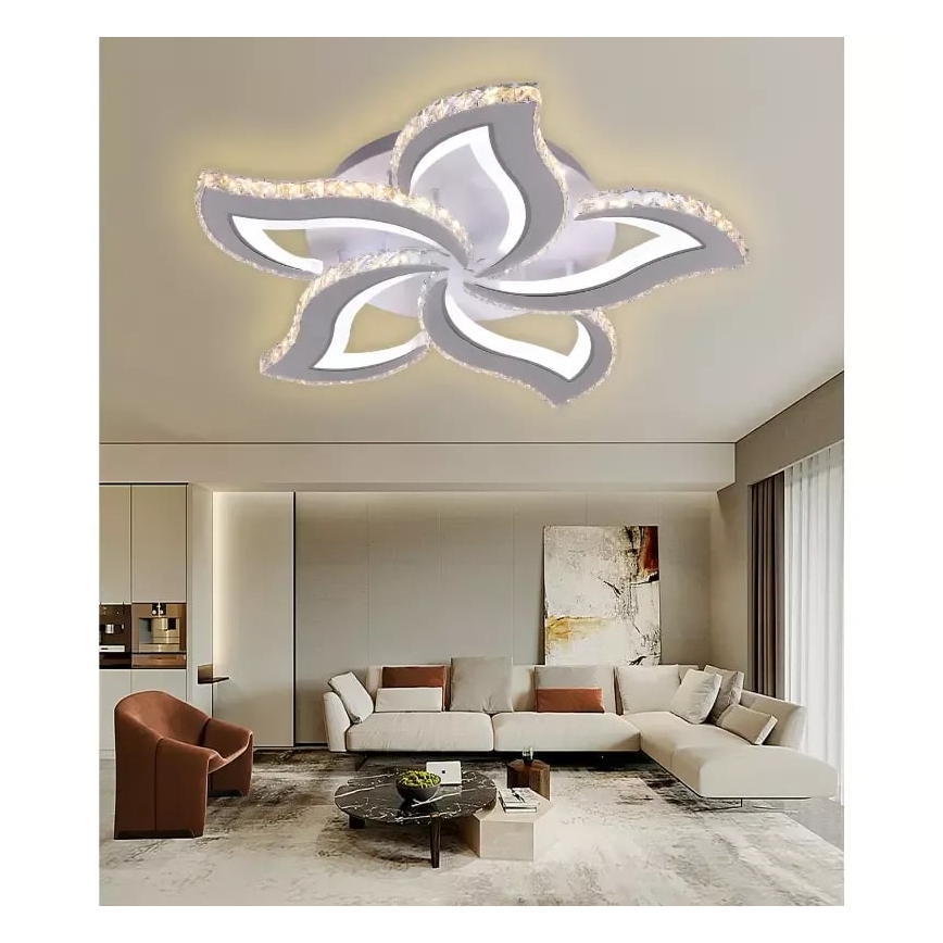 Dimbar LED ytmonterad ljuskrona LED/100W/230V 3000-6500K + fjärrkontroll