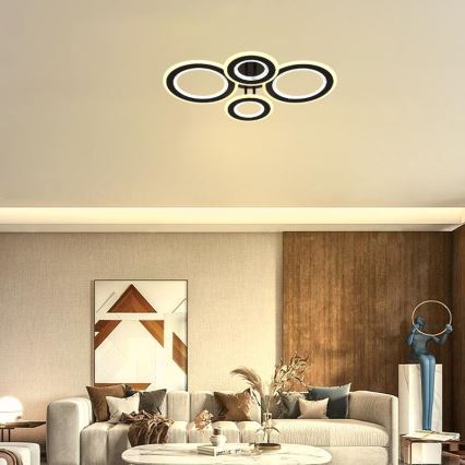 Dimbar LED ytmonterad ljuskrona LED/100W/230V 3000-6500K + fjärrkontroll