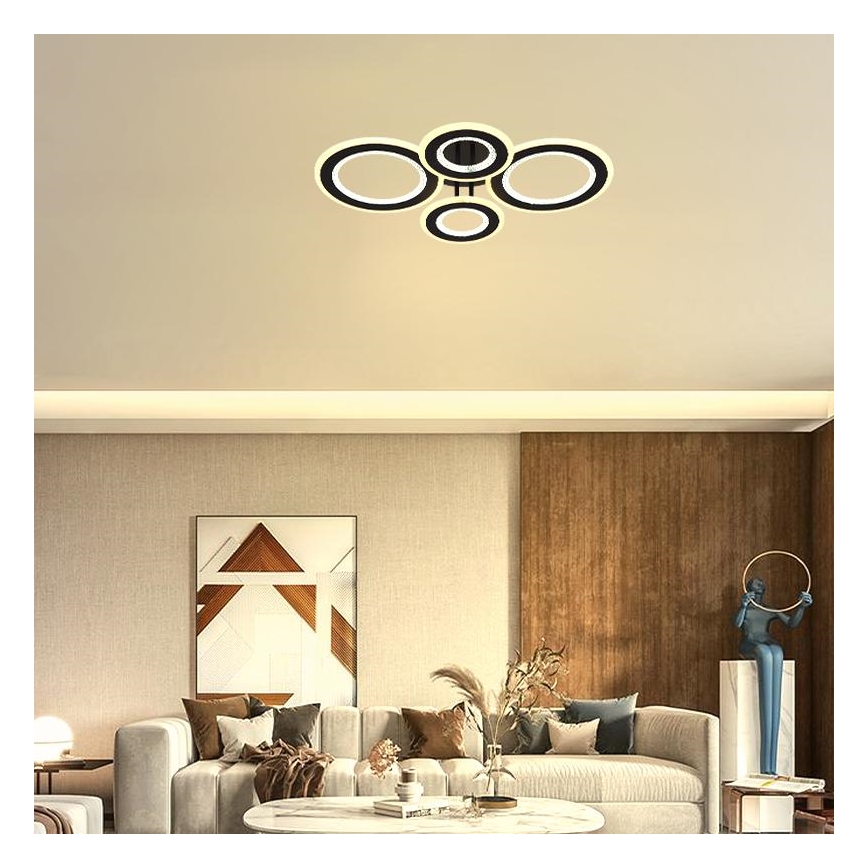 Dimbar LED ytmonterad ljuskrona LED/100W/230V 3000-6500K + fjärrkontroll