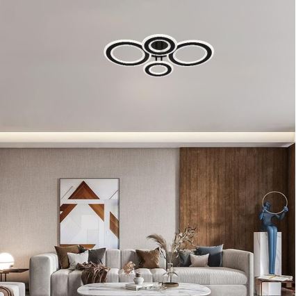 Dimbar LED ytmonterad ljuskrona LED/100W/230V 3000-6500K + fjärrkontroll