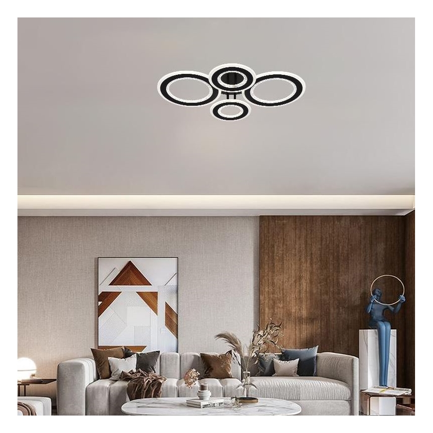 Dimbar LED ytmonterad ljuskrona LED/100W/230V 3000-6500K + fjärrkontroll