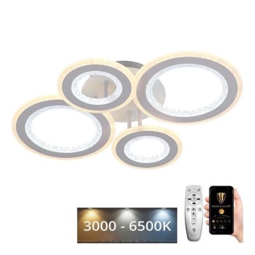 Dimbar LED ytmonterad ljuskrona LED/100W/230V 3000-6500K + fjärrkontroll