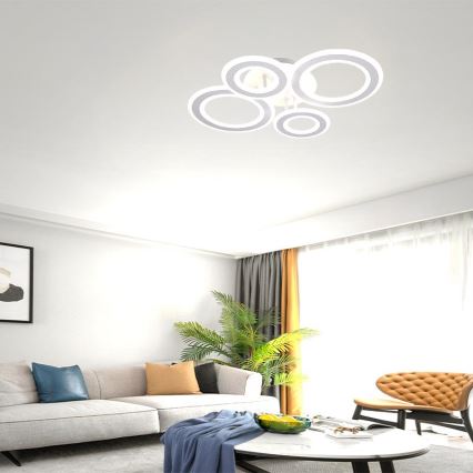 Dimbar LED ytmonterad ljuskrona LED/100W/230V 3000-6500K + fjärrkontroll