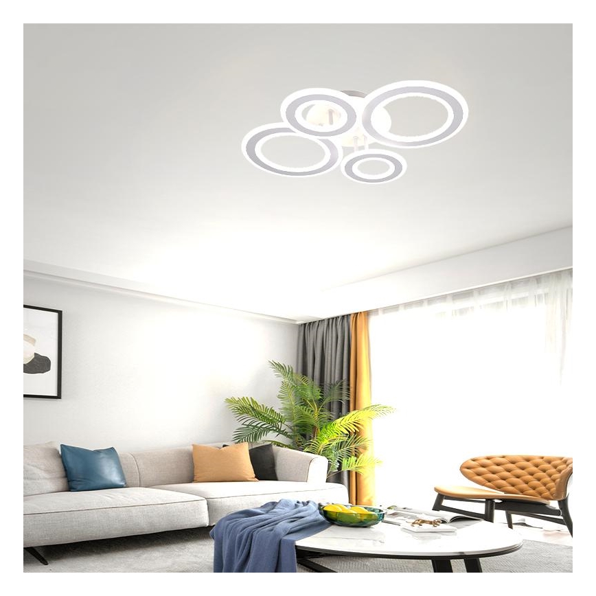 Dimbar LED ytmonterad ljuskrona LED/100W/230V 3000-6500K + fjärrkontroll