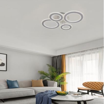 Dimbar LED ytmonterad ljuskrona LED/100W/230V 3000-6500K + fjärrkontroll
