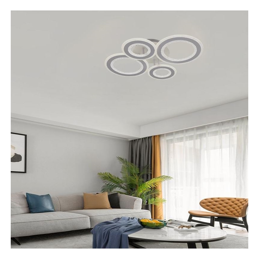 Dimbar LED ytmonterad ljuskrona LED/100W/230V 3000-6500K + fjärrkontroll