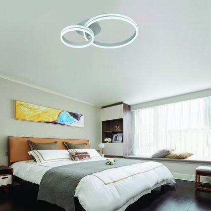 Dimbar LED ytmonterad ljuskrona LED/110W/230V 3000-6500K + fjärrkontroll