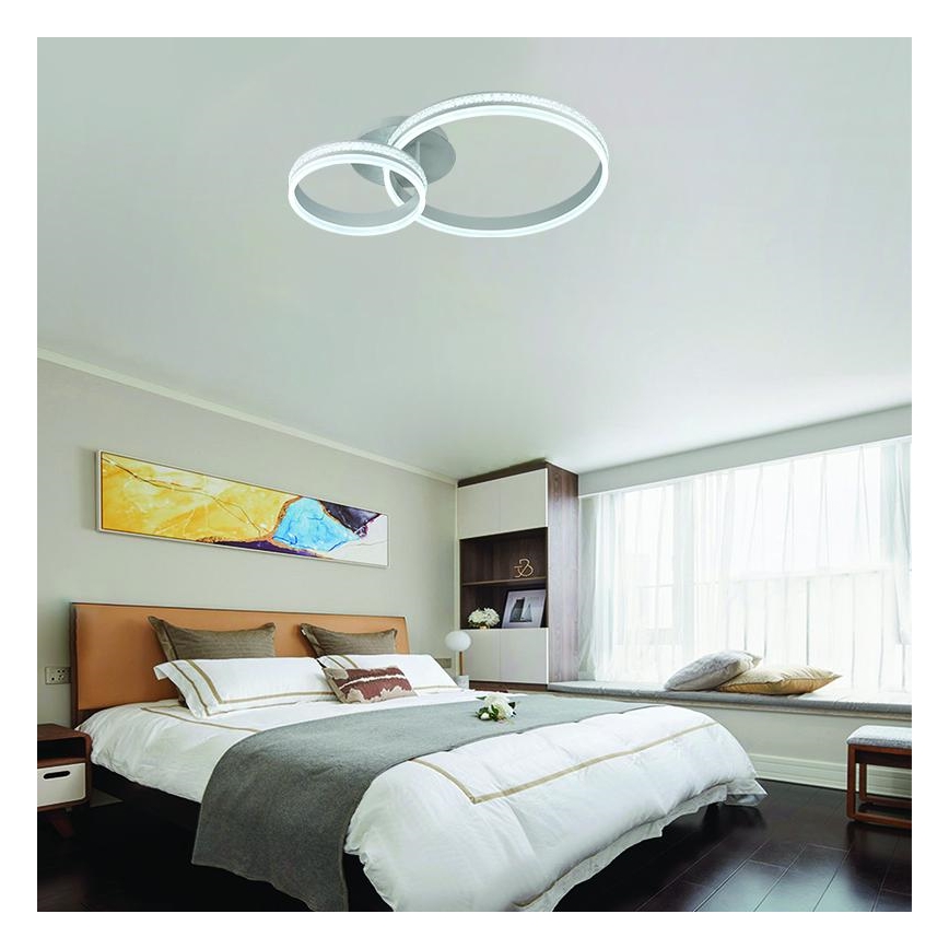 Dimbar LED ytmonterad ljuskrona LED/110W/230V 3000-6500K + fjärrkontroll