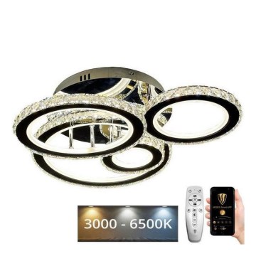 Dimbar LED ytmonterad ljuskrona LED/120W/230V 3000-6500K + fjärrkontroll