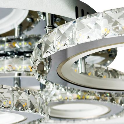 Dimbar LED ytmonterad ljuskrona LED/120W/230V 3000-6500K + fjärrkontroll