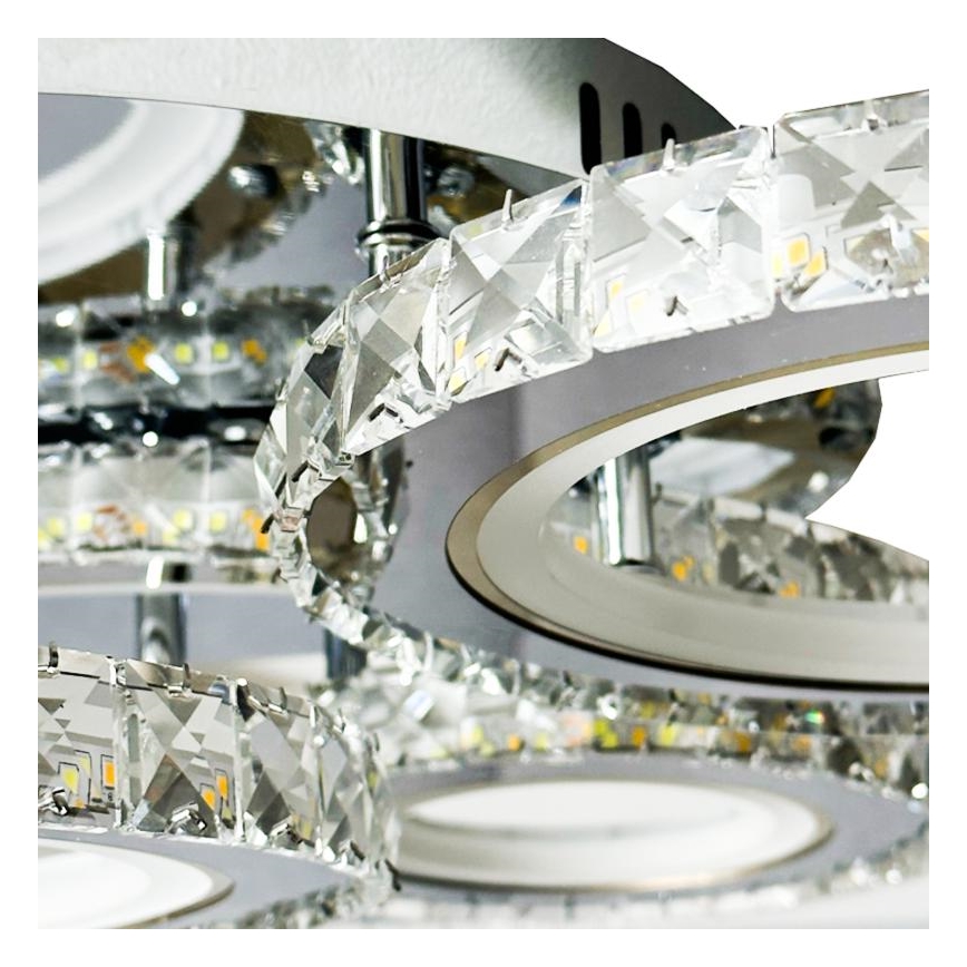 Dimbar LED ytmonterad ljuskrona LED/120W/230V 3000-6500K + fjärrkontroll