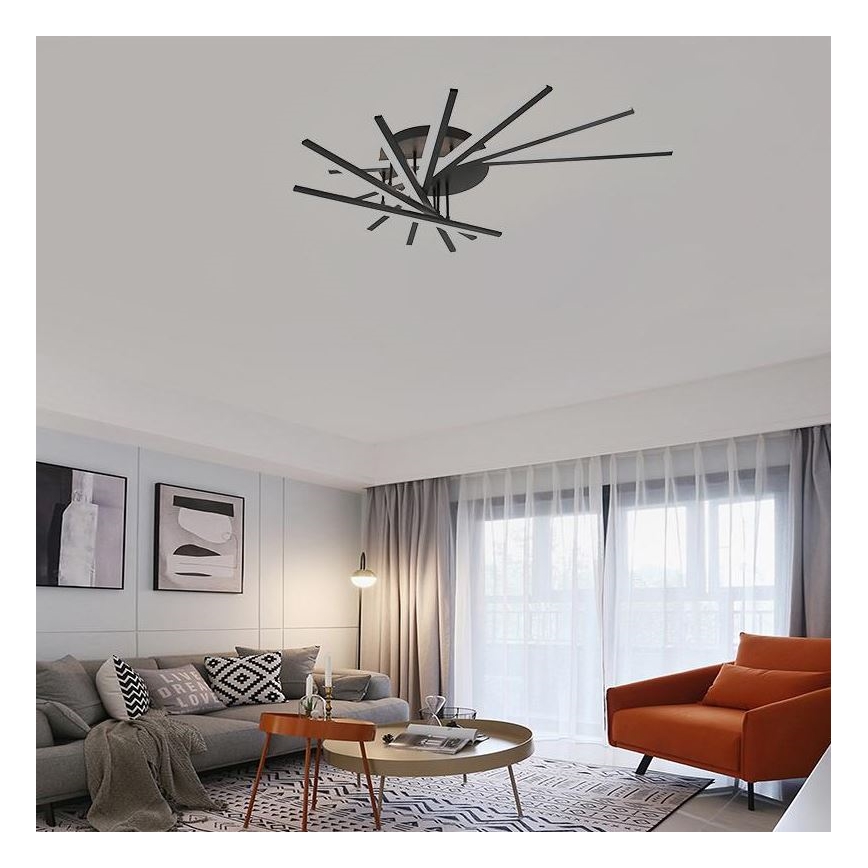 Dimbar LED ytmonterad ljuskrona LED/120W/230V 3000-6500K + fjärrkontroll