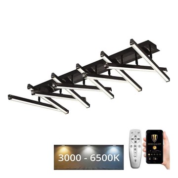 Dimbar LED ytmonterad ljuskrona LED/125W/230V 3000-6500K + fjärrkontroll