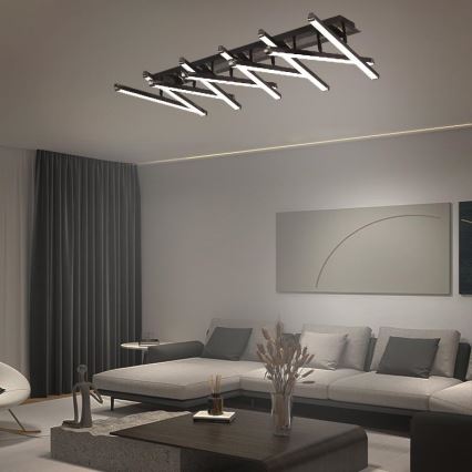Dimbar LED ytmonterad ljuskrona LED/125W/230V 3000-6500K + fjärrkontroll