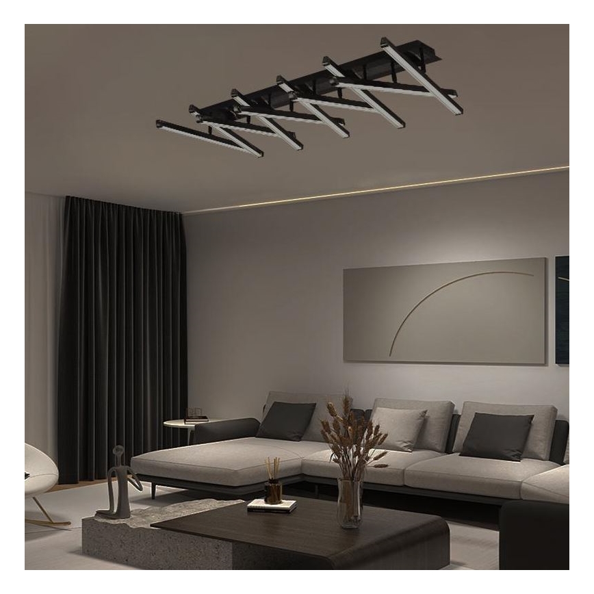 Dimbar LED ytmonterad ljuskrona LED/125W/230V 3000-6500K + fjärrkontroll