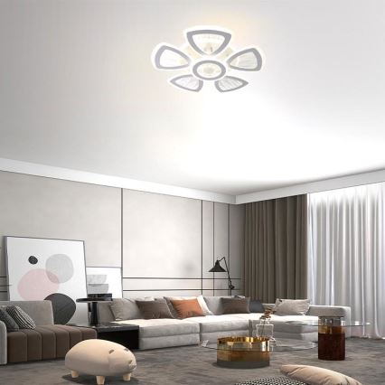 Dimbar LED ytmonterad ljuskrona LED/145W/230V 3000-6500K + fjärrkontroll
