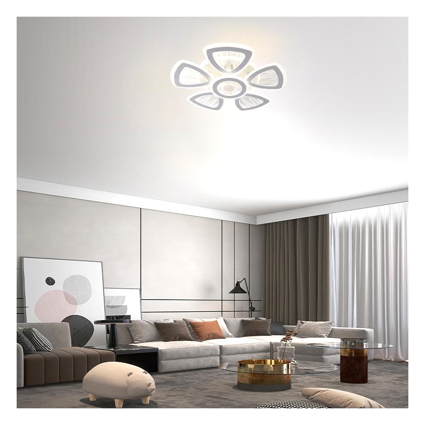 Dimbar LED ytmonterad ljuskrona LED/145W/230V 3000-6500K + fjärrkontroll