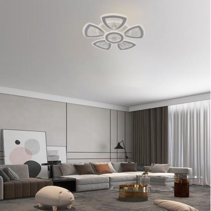 Dimbar LED ytmonterad ljuskrona LED/145W/230V 3000-6500K + fjärrkontroll