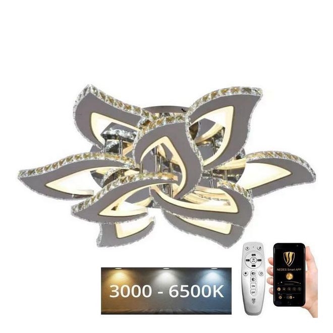 Dimbar LED ytmonterad ljuskrona LED/180W/230V 3000-6500K + fjärrkontroll