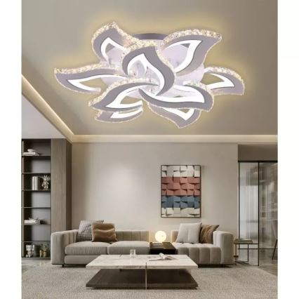 Dimbar LED ytmonterad ljuskrona LED/180W/230V 3000-6500K + fjärrkontroll